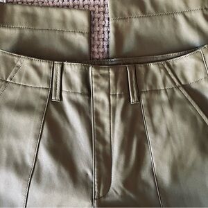 Scoop Olive Green Faux Leather Women's Cargo Pants